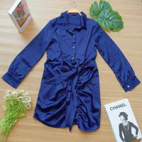 ราคา ชุดเดรสออกงานสีน้ำเงินมือ 1 งานป้ายไซส์ พร้อมส่ง (18950809077)