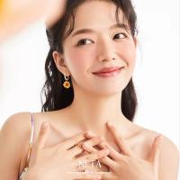 ราคา Sunflower earrings ต่างหูดอกทานตะวัน ต่างหูมุก (19770355906)