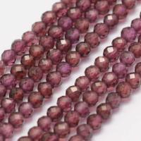 ราคา 1Strand Natural Garnet Beads Strands Faceted Round 2mm Hole 0 5mm about 178pcs strand 15 3 inch 39cm (20617836900)