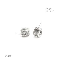 ราคา C79 99 ต่างหูห่วงครึ่งวงสีเงินและสีทอง ราคาต่อ1คู่ พร้อมแป้นโลหะทรงจุกน้ำเต้าทุกคู่ (18658839439)