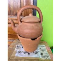 ราคา กาน้ำพร้อมเตาดินเผา กาต้มสมุนไพร ใส่น้ำได้2 3ลิตร (20421117874)