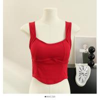 ราคา คอลเลคชั่นใหม่2023เสื้อกล้ามสายเดี่ยวตัวในพร้อมฟองน้ำเสริมทรวงอกเสื้อโชว์หลังเก็บเอวดีไซน์สำหรับสาวอวบสไตล์ฮ่องกงรัดรูป (20174326020)