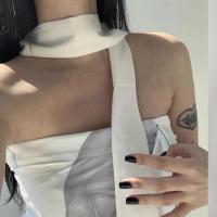 ราคา New 2023 new black long strip small silk scarf womens summer thin neckband streamer hair belt belt tie bag decorative scarf (19627733262)