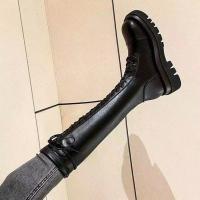 ราคา Poppy Fairy Free Shipping ส่งฟรี รองเท้าบูทยาวหนาสำหรับผู้หญิงใหม่รองเท้าบูทอัศวิน2023ฤดูใบไม้ร่วงรองเท้าบูทผูกเชือกยาวบูทบางสูง (20419676833)