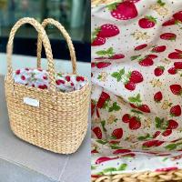 ราคา พร้อมส่ง กระเป๋าสานปิกนิกถูกที่สุด สานผักตบชวา พร๊อพเกาหลี ใส่ของได้จุใจแข็งแรงทนทาน (20654863487)