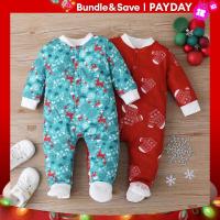 ราคา แขนยาวพิมพ์ลายกวางเอลก์เสื้อผ้าคริสต์มาส Baju Bayi Perempuan ใหม่เสื้อรอมเปอร์ทารกฤดูหนาวจั๊มสูทเด็กทารก3 18เมตร (20521831409)
