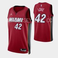 ราคา 2022 23 New Original NBA Miami Heat 42 Kevin Love 2022 23 Statement Edition Red Jersey Swingman Heat pressed (19775674659)
