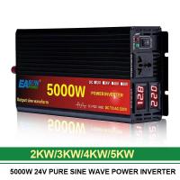 ราคา อินเวอร์เตอร์รถยนต์2000W 3000W 4000W 5000W 24V Dc ถึง220V AC Converter Power Car Micro Solar Inverter Pure Sine Wave Inverter 12V 220V (19648071829)