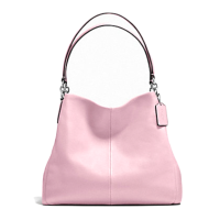 ราคา กระเป๋าถือ COACH แท้ หนังแท้ หนังนิ่ม ช่องเยอะ สวยมาก Coach 35723 Leather Phoebe Shoulder Bag Petal (21348032733)