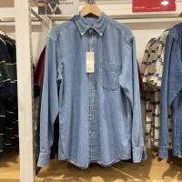 ราคา UNIQLO Ujia เสื้อแจ็กเก็ตผ้ายีนส์แท้เสื้อเชิ้ตมีลายฟอก2023ฤดูใบไม้ร่วงเสื้อทำงานแขนยาว466413 460979นำเข้าจากญี่ปุ่น (20800076182)