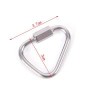 ราคา langyouzi9 สามเหลี่ยม carabiner พวงกุญแจสแตนเลส Snap คลิปตะขอหัวเข็มขัดล็อคสกรู (19534387293)