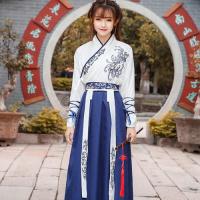 ราคา ชุดฮั่นฝูสไตล์นักดาบสไตล์จีนชุดนักดาบสำหรับผู้ชายและผู้หญิงสำหรับถ่ายภาพรับปริญญาคอไขว้สไตล์จีนชุดโบราณสำหรับนักเรียนชุดประจำชั้นสำหรับคู่รักสำหรับการแสดง (21174303612)