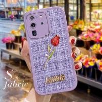 ราคา Mop Mall สำหรับ Samsung Galaxy S20 Ultra Red Rose And The คำภาษาอังกฤษ JADIOR ที่ทำจากผ้าด้านหลังปลอกผ้าซิลิโคนเนื้อนุ่มเคสโทรศัพท์ (20043530358)