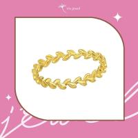 ราคา Iris Jewel แหวนเงินแท้ชุปทอง 14K ลายมงกุฏใบมะกอก (15647990682)