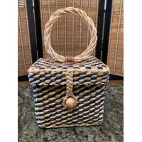 ราคา กระเป๋าสานผักตบชวาทรงกล่อง สานสลับลายหมากรุก งานสานละเอียด งานหายาก หูหวาย ซับในอย่างดี งานสานพรีเมี่ยม (11575465633)