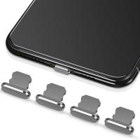 ราคา 4ชิ้น ชุดอะลูมินัมอัลลอย Plug Anti Debu สำหรับ iPhone 14 13 12 Pro Max 11 Mini XR 8 Plus iPad AirPods Series ฝาครอบพอร์ตไลท์นิ่ง (19518805839)