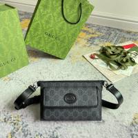 ราคา GUCCI กระเป๋าคาดเอว GG BELT BAG WITH INTERLOCKING G (21228274437)