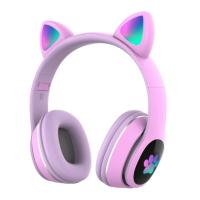ราคา Bluetooth Headphone Headsets V5 0 Flashing Wireless Earbuds Foldable Game Stereo Kids Girl Earphone with Microphone Cute Cat Ear (10376045633)