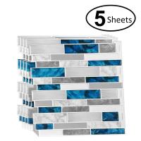 ราคา แผ่นกันน้ำมันกระเด็น3D พรีเมี่ยม5แผ่นสำหรับห้องครัวและห้องน้ำหินอ่อนดูติดบนกระเบื้องสำหรับตกแต่งบ้าน (21175613989)