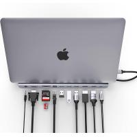 ราคา LENTION USB C Docking Station with 100W PD 4K HDMI DisplayPort VGA Ethernet Card Reader USB 3 0 2 0 Aux Adapter Compatible 2016 2022 MacBook Pro New Mac Air Surface More CB C95 Space Gray (19090916825
