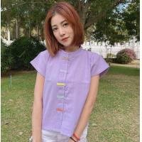 ราคา C16 เสื้อผ้าฝ้าย คอจีน สีหวานพาสเทล รุ่นขายดี (12361246490)
