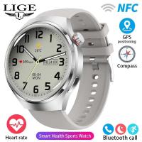 ราคา 2024นาฬิกา NFC GPS นาฬิกาข้อมือสำหรับผู้ชายสมาร์ทวอท์ช AMOLED หน้าจอ HD อัตราการเต้นของหัวใจโทรบลูทูธเข็มทิศวัดน้ำตาลในเลือดนาฬิกาอัจฉริยะกันน้ำ (21341654652)