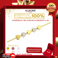 ราคา Nakorn Gems นครเจมส์ สร้อยข้อมือหัวใจประดับเพชร ตัวเรือนทอง18K ทอง75 น้ำหนัก 2 58 กรัม ฝังเพชรแท้ 14 ตัง (11631686870)