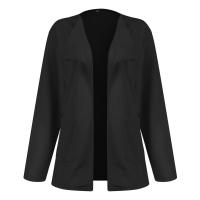 ราคา Mustyy แจ็กเก็ตฤดูใบไม้ร่วงสำหรับผู้หญิงทำงานปกเสื้อเสื้อแขนยาวลำลองกระเป๋าเก็บความร้อนคอปกเสื้อแจ็คเก็ทคลุมไหล่ไม่มีแขนสีทึบเสื้อคลุมฤดูใบไม้ร่วง (20040616141)