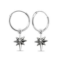 ราคา SilverThai Silver hoop earrings with oxidized scientology cross charms ต่างหูห่วงเงินรูปดาวกระจาย ต่างหูแฟชั่น ใส่แล้วไม่แพ้ เงินแท้ไม่ชุบ เงินแท้925 พร้อมส่ง (12537014146)