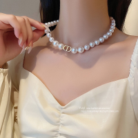 ราคา French Lock Love Heart Pearl Necklace Fairy Clavicle Chain Ins Fashion Design Double layer Necklace Women Jewelry Accessories (19566666250)