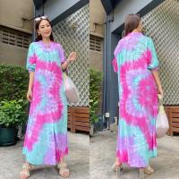 ราคา ส่งเร็ว Heidi Tie Dye MaxiMaxi Dress ตัวยาว ทรงคอจีนแต่งกระดุมไม้เรียงยาว แขนยาว ชายแขนตุ๊กตาน่ารักๆเริ่ดมว้ากกกกก (16963390338)
