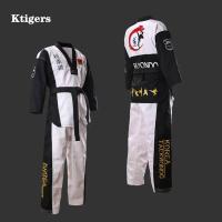 ราคา Xiangktigers ชุดเทควันโดสำหรับเด็กคุณภาพสูงเกาหลีสีสันสดใสชุดเครื่องแบบเด็ก Pomsae Dobok สีแดงสีน้ำเงินสีดำชุดเทควันโด (20632935408)