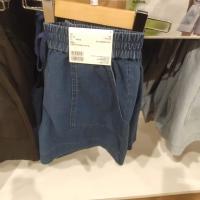 ราคา UNIQLO 23ใหม่ฤดูใบไม้ผลิและฤดูร้อนง่ายและอเนกประสงค์ของผู้หญิงสายรัดล้างยีนส์กางเกงขาสั้นถักนิตติ้ง446000 (20348734345)