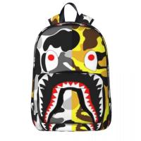 ราคา Shark Camo กระเป๋าเป้สะพายหลังลายพรางกระเป๋าหนังสือนักเรียนกระเป๋าสะพายไหล่แล็ปท็อป Rucksack กระเป๋าเดินทางแฟชั่นกระเป๋านักเรียนเด็ก (20160779036)
