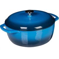 ราคา Amazon Basics Enameled Cast Iron Covered Dutch Oven 6 Quart Blue Blue 6 Quart Oven (10881140806)
