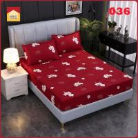 ราคา Premium Cotton MODERN Corak SingleQueenKing Fitted BedsheetCadar Getah Keliling Sarung Tilam Pillow Case Bolster Case (16487153603)