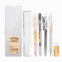ราคา Fast delivery MUJI MUJI Japanese simple pen box for male and female students MUJI transparent frosted large capacity ins internet celebrity stationery box (20685630631)