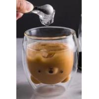 ราคา แก้วน้ำ แก้วน้ำสองชั้น แก้วน้ำหมี ใส่ได้ทั้งร้อนและเย็น แก้วคาเฟ่ แก้วน้ำทนความเย็น แก้วน้ำ 2 ชั้น มี 2 ลาย ลายหมี ลายแมวน้ำ (18619365114)