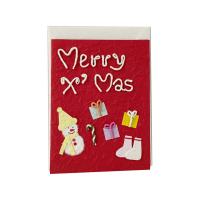 ราคา การ์ดอวยพรเทศกาล Merry Xmas snowman gift sock candy Handmade DIY จากกระดาษสา ของขวัญ วันเกิด (16241013278)