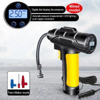 ราคา 150PSI ปั๊มลมรถยนต์ไฟฟ้าแบบไร้สาย แบบมีสาย120W ปั๊มลมสำหรับรถยนต์รถจักรยานยนต์ยางคอมเพรสเซอร์แบบพกพา (21170192354)