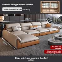 ราคา AUGA โซฟาหนังเข้ามุมขวา Italian Genuine leather sofa set for living room (21269268475)