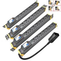 ราคา PDU Power strip Distribution 2 21 ways Universal Socket Desktop wall portable installation C14 plug Extension wire 2M (19130215354)