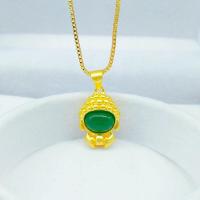 ราคา ชุบทอง ทรายทองพระพุทธรูปไร้เฟสจี้ ทองเหลืองชุบทองไขหยก จี้พระพุทธรูปไร้ใบหน้า เครื่องประดับสร้อยคอ (16845540328)