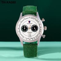 ราคา European and American fashionable retro denim canvas belt student watch belt couple watch running seconds cool quartz watch (20992225888)