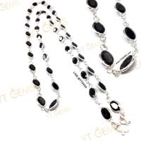 ราคา สร้อยคอนิล สร้อยคอเงินแท้ พลอยนิล CZ 24 นิ้ว YTG 9109 (15133175120)