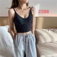 ราคา เสื้อสายเดี่ยว รุ่น2288 สายเดี่ยวคอวี บราสายคู่ เสื้อชั้นในสายเดี่ยว ผ้านิ่ม ใส่สบาย สินค้าพร้อมส่ง (16331626239)