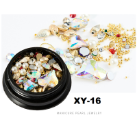ราคา DIY เพชรติดเล็บ เพชรตกแต่งเล็บ สีเงิน สีทองแบบรวม เพชรแต่งเล็บ อะไหล่ติดเล็บ Nail (7574286843)