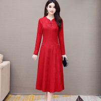 ราคา หญิงวัยกลางคนและเดรสผู้ใหญ่อารมณ์ต่างประเทศกี่เพ้าวัยกลางคนแขนยาวสี่สิบหรือห้าสิบปีแม่ฤดูใบไม้ร่วงชุดแต่งงานหญิง (17735573038)