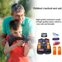ราคา AA ส่งจากกรุงเทพฯ Nerf N Strike Elite Series เด็กชุดเสื้อกั๊กยุทธวิธีสำหรับ เกมกลางแจ้งเด็กเสื้อกั๊กยุทธวิธีชุดประกอบของเล่น Children Black Tactical Gun Accessories Waistcoat Sets Ammo Holder Elite Pi