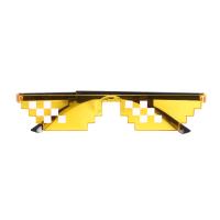 ราคา ALASICKA Mens Womens 8 Bit Coding Pixel Trendy Cool Super Party Funny Vintage Shades Eyewear Thug Life Mosaic Glasses Sunglasses (19838381036)